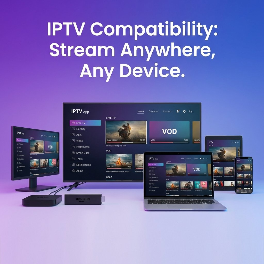 IPTV Compatible Tous Appareils - Smart TV, Mobile, Fire Stick