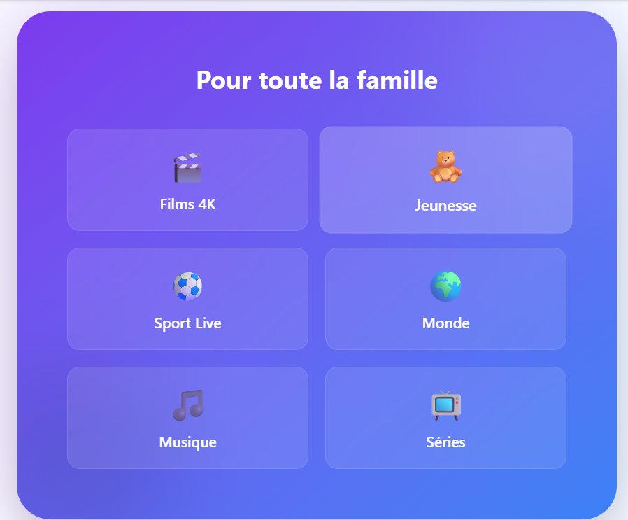 Famille profitant de l'IPTV